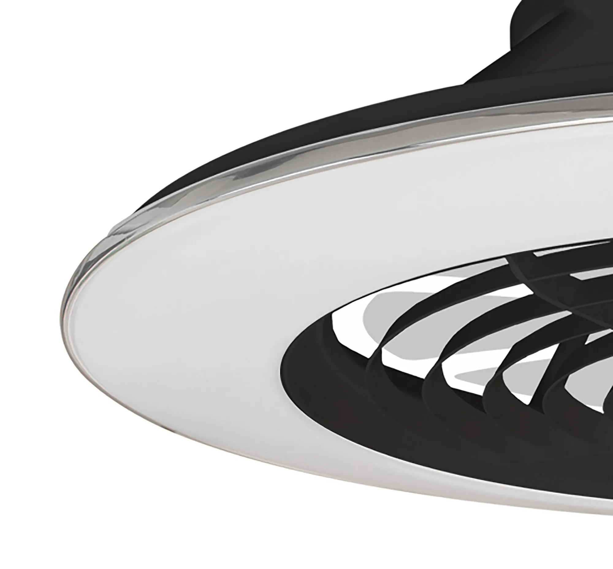 Alisio XL 73.5cm 95W LED Dimmable Ceiling Light & 58W DC Fan With Single Speed Reverse, Black c/w Remote, APP & Alexa/Google Voice Control, 5900lm M7492  Mantra Ventilacion Alisio XL